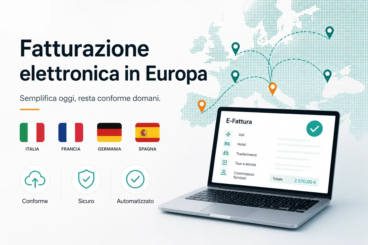 Fatturazione Elettronica per Agenzie di Viaggio: Italia, Francia, Germania, Spagna
