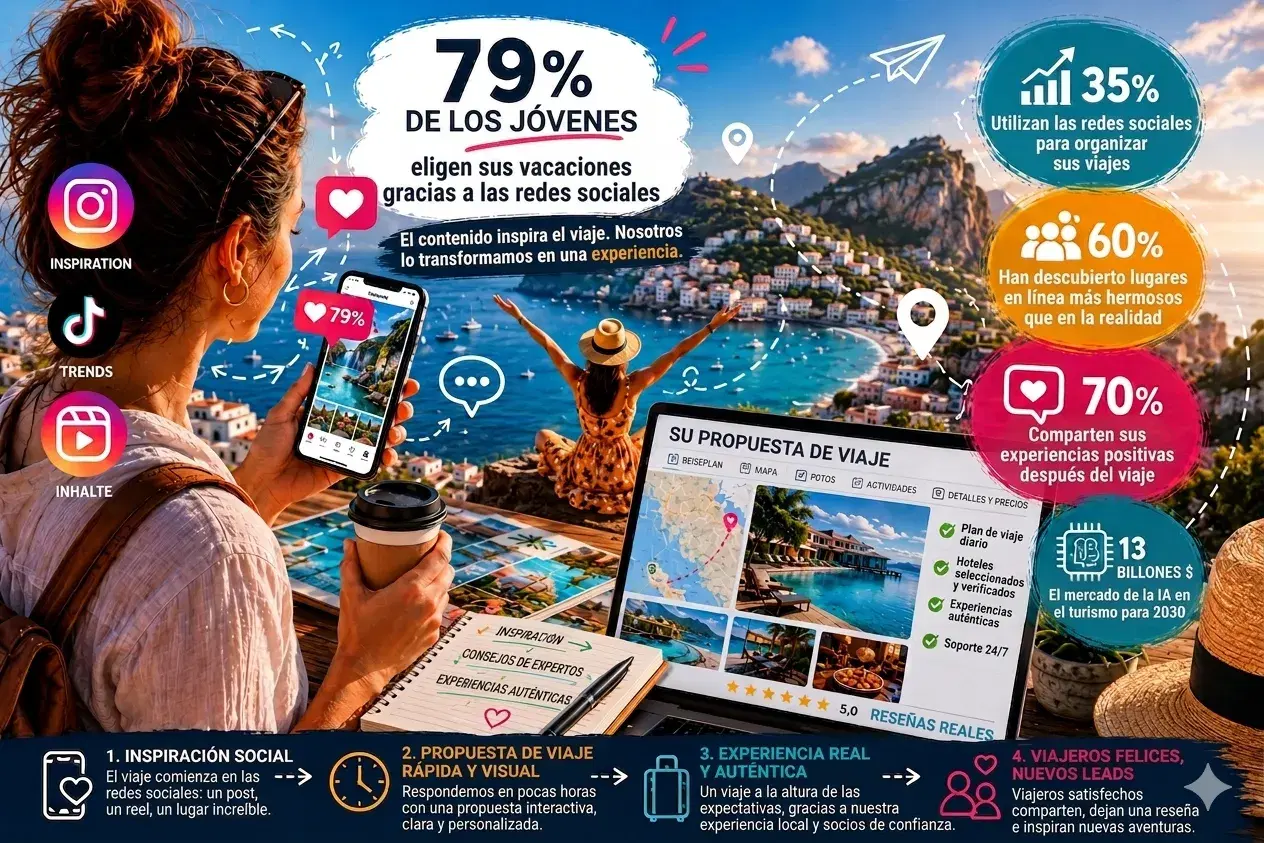 El 79 % de los Jóvenes Elige sus Vacaciones desde las Redes Sociales