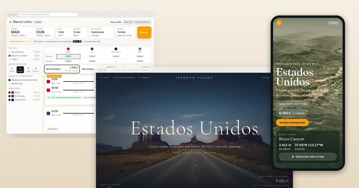 Novedades de itinovo CRM: vuelos, área de agentes, equipos, lista de regalos y ocho mercados