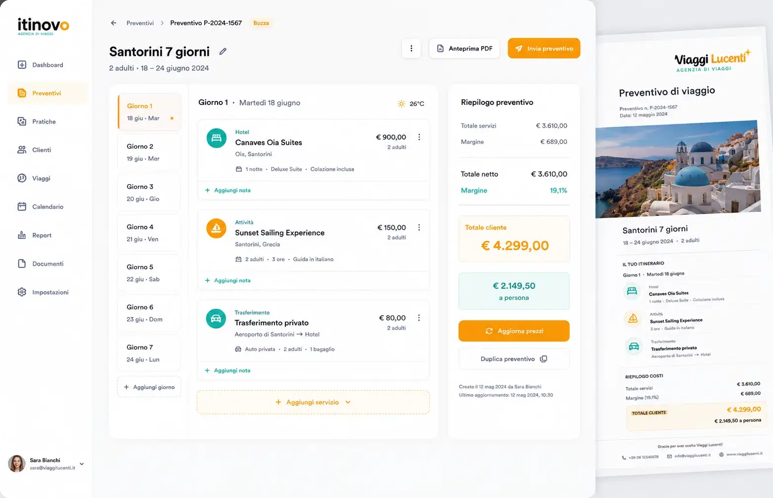 itinovo CRM quote builder